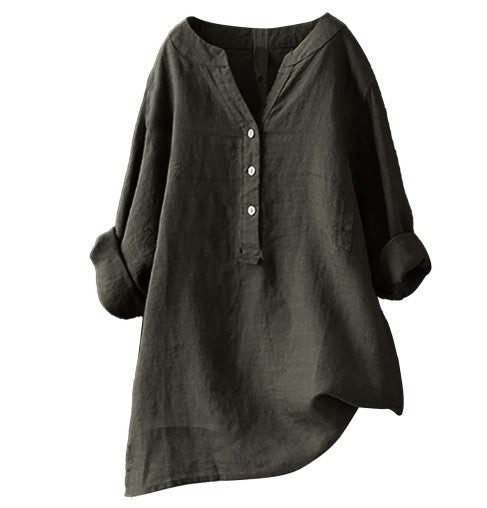 Heidi – Women's Casual Dress with V-Neck and Adjustable Sleeves