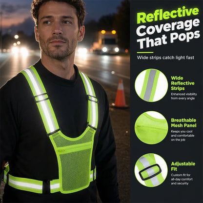 LumaGuard — Reflective Safety Visibility Vest | 50% OFF
