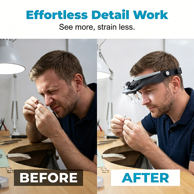Precision Headband Magnifier – Hands-Free Focus Mastery