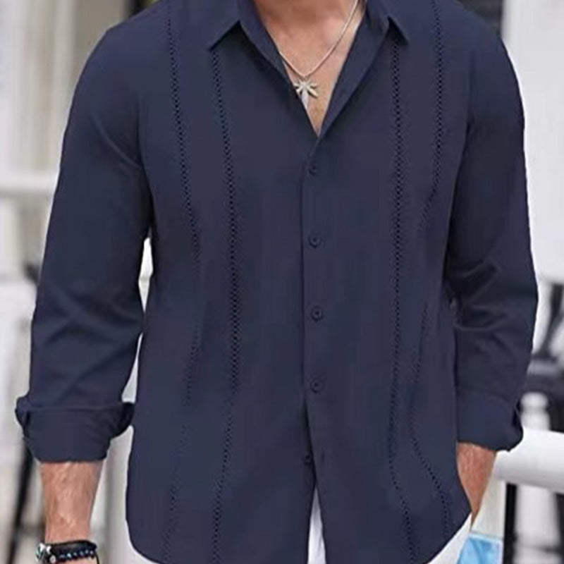 Emil — Men's Long-Sleeve Shirt with Elegant Collar