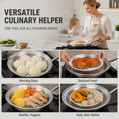 Veluxe SteamTray — Perfectly Even, Effortless Steaming