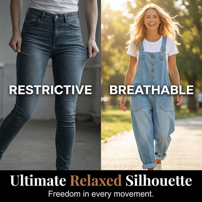 Maria – Casual-fitting denim overalls with adjustable buckles