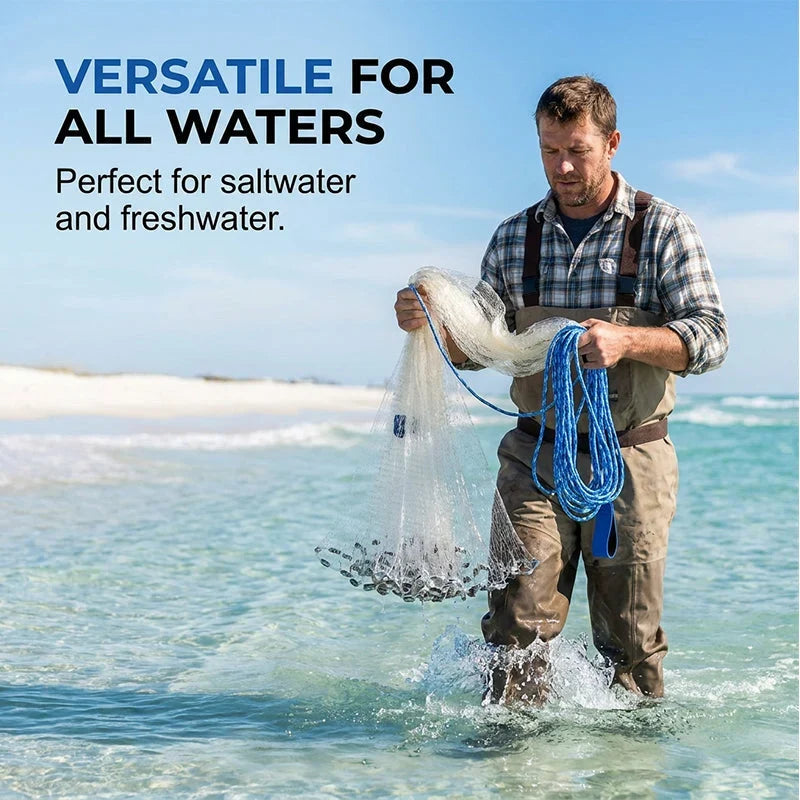 ProCast Edge — Steel-Weighted Nylon Cast Net | 50% OFF