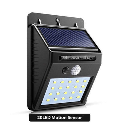 Solar-Powered LED Motion Sensor Lamp — Bright Security Light