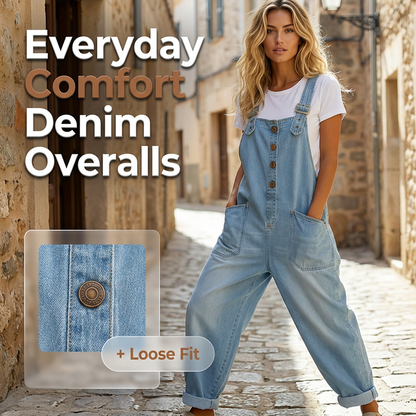 Maria – Casual-fitting denim overalls with adjustable buckles