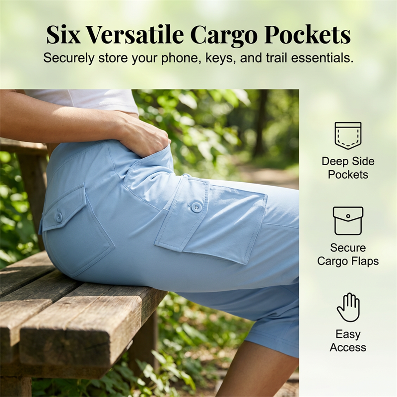 Sonia – Breathable, Feather-Light Travel Capris with Pockets