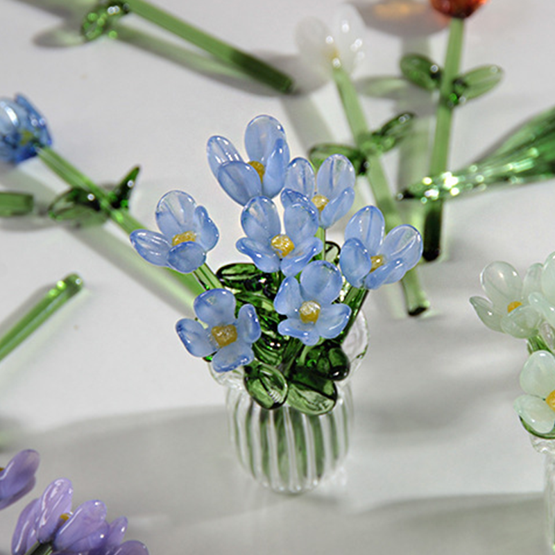 MiriFlor Mini Glass Flowers — Effortless Color Magic