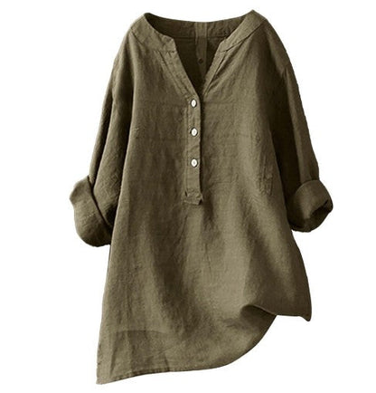 Heidi – Women's Casual Dress with V-Neck and Adjustable Sleeves