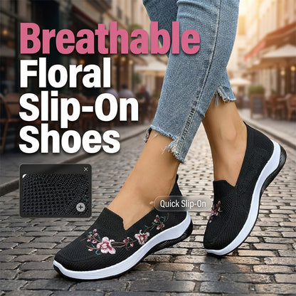 Ava – Lightweight, Breathable Mesh Shoes with Floral Pattern