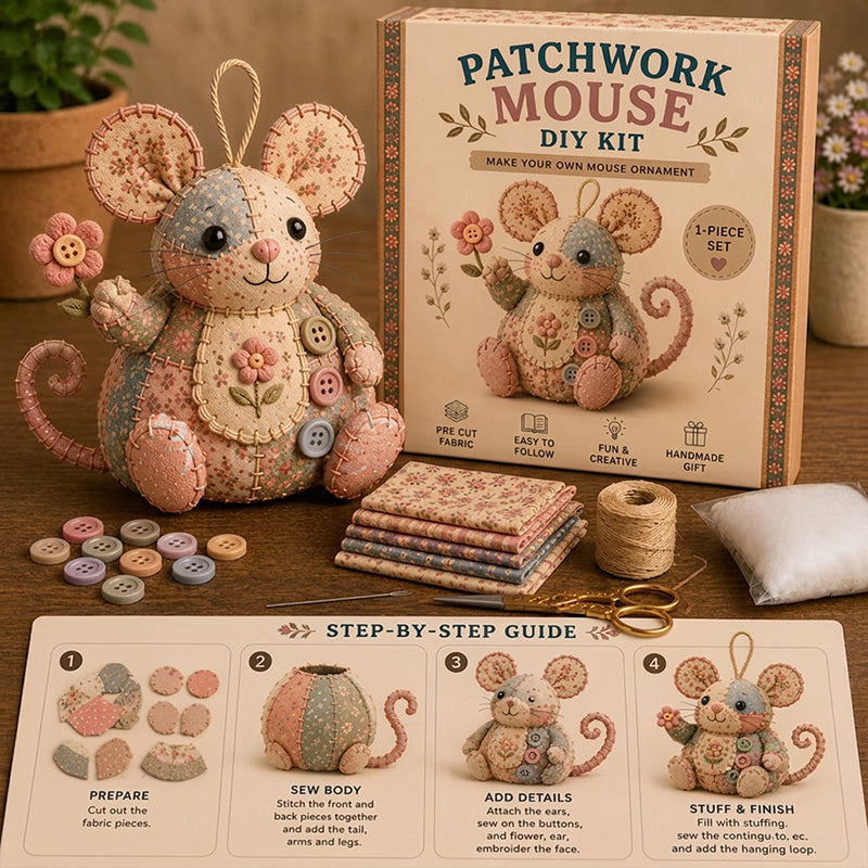 Enchanting Vintage Plush Mouse — Handcrafted Quiet Joy