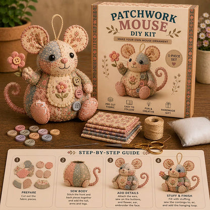 Enchanting Vintage Plush Mouse — Handcrafted Quiet Joy