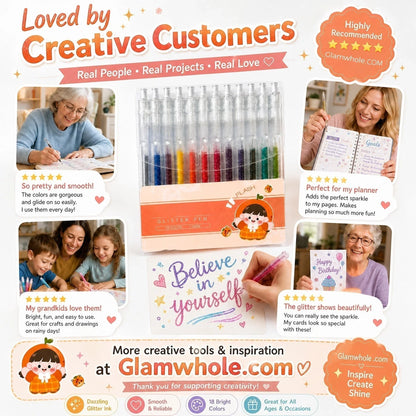 LusterScript Glow Gel Pens — Ignite Creativity Instantly