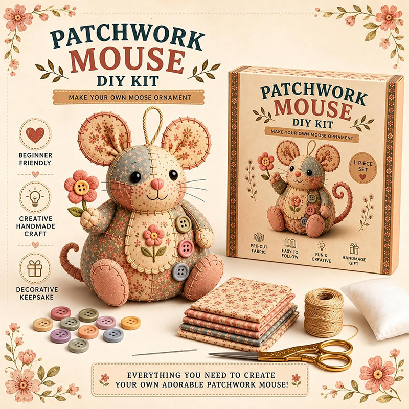 Enchanting Vintage Plush Mouse — Handcrafted Quiet Joy