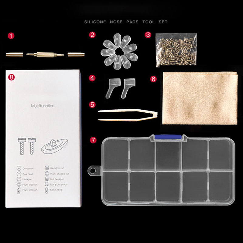 Complete ComfortKit Nose Pads Repair Set – Comfortable Eyewear Without Pain