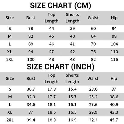 Hugs Summer Set – Women's Two-Piece with Tropical V-Neck