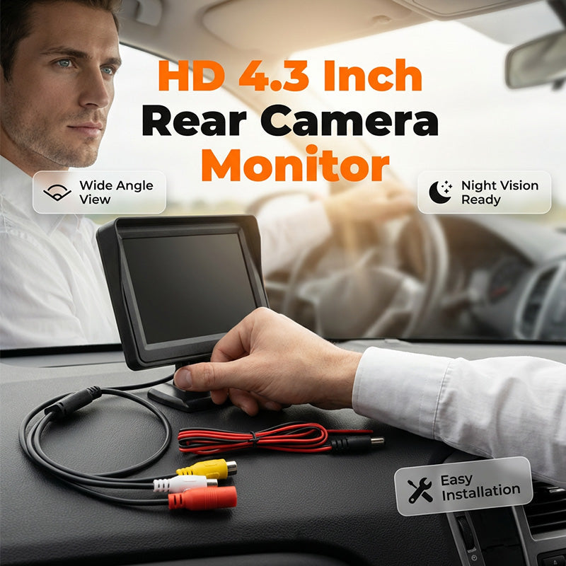 VisiGuard 4.3” Car Monitor – Drive Safer, Enjoy More