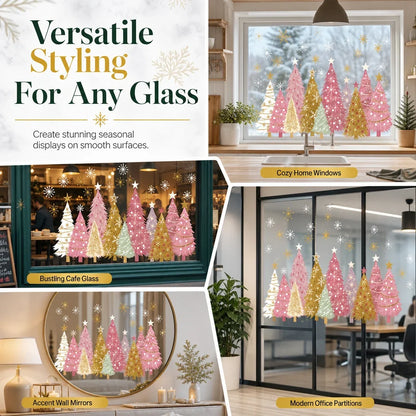 CrystalMist Holiday Window Clings — Instant Festive Glow