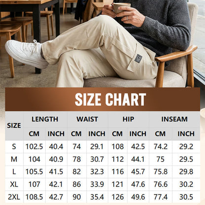 Carter — Stretch Cargo Pants with Adjustable Waistband and Pockets