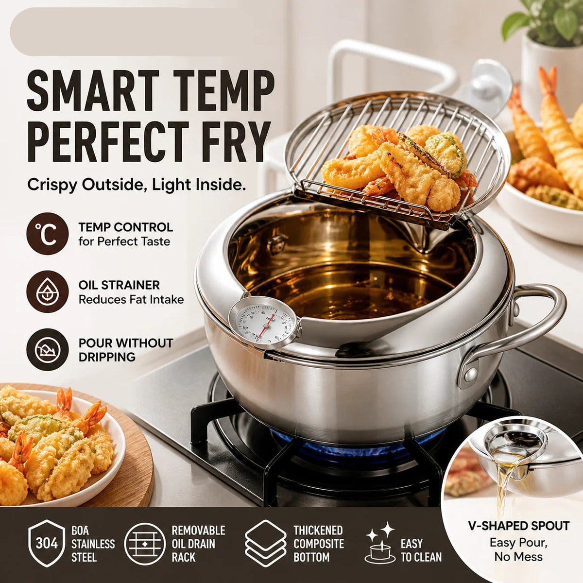 CrispMaster — Friteuse en acier inoxydable | -50 %