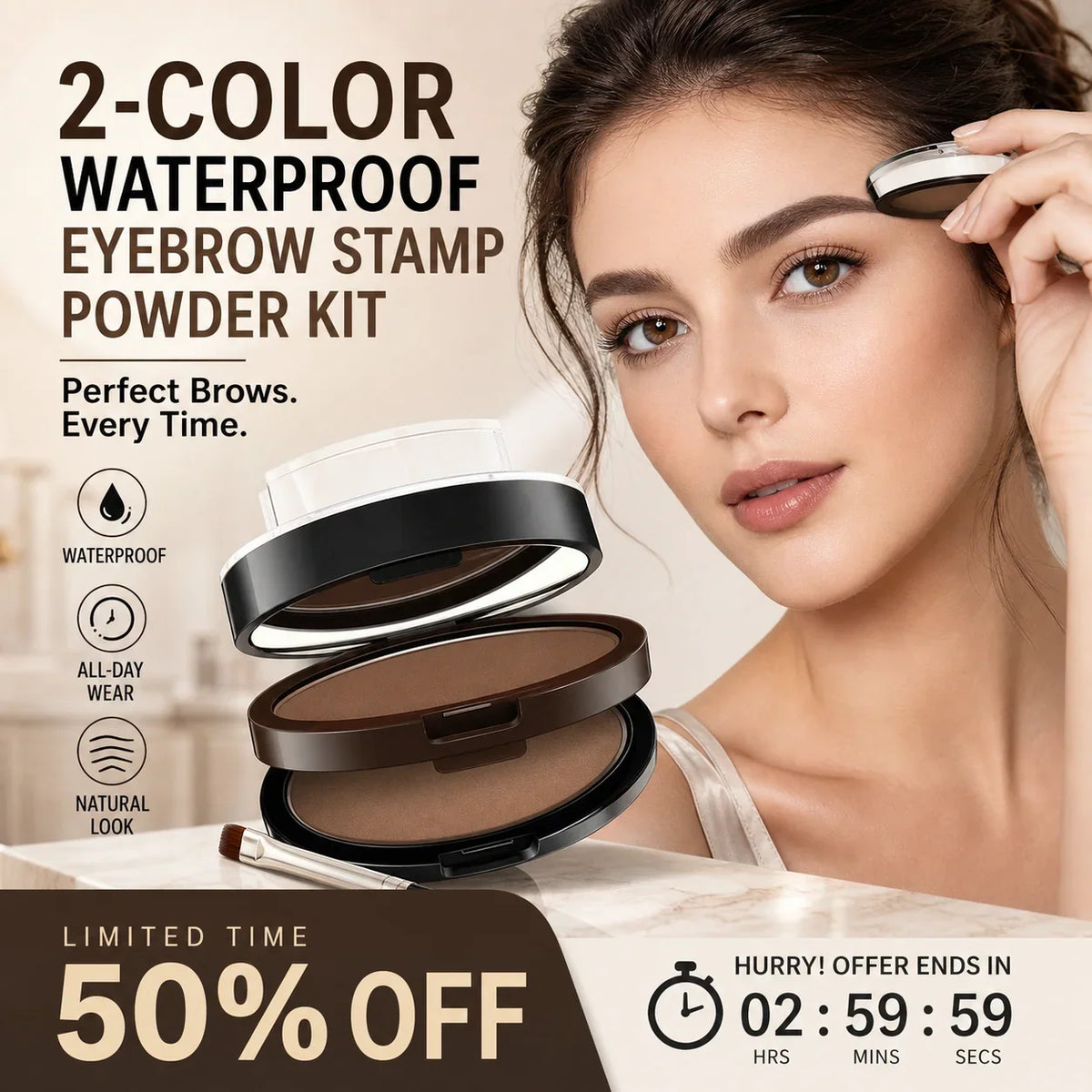DualShade Eyebrow Powder — Flawless Brows, Effortless Confidence