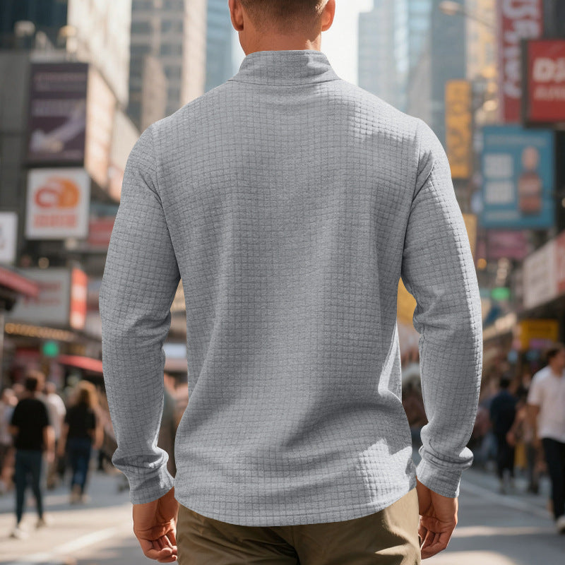 Michael — Midtown Pullover Sweatshirt with Structured Jacquard