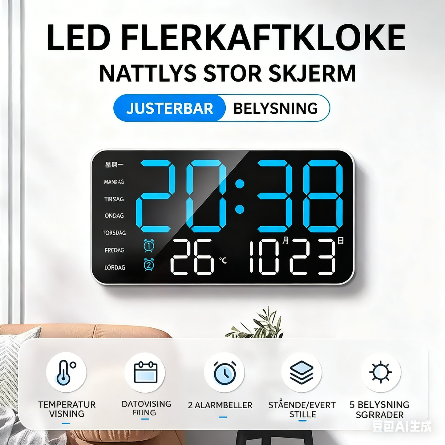 LumiVista — LED Smart Clock | 50% OFF