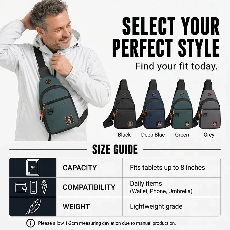 VentoGuard Sling Bag — Stay Dry, Organized, Unstoppable