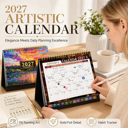 ThriveTrack Desk Calendar — Ignite Focus, Power Productivity