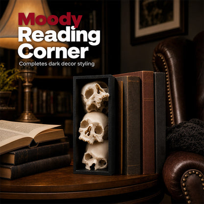 MorbidAura Skull Bookend — Command Attention, Organize Fearlessly