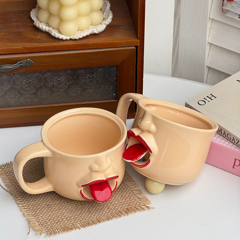 LipLark Ceramic Mug — Sip Bold, Feel Joy