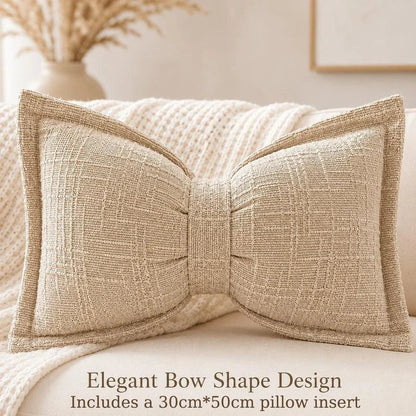 Bow Plush Throw Pillow — Cozy Elegance Instantly