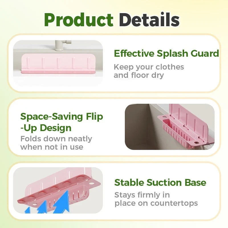 Foldable Guard — Splash-Free, Effortless Cleanliness