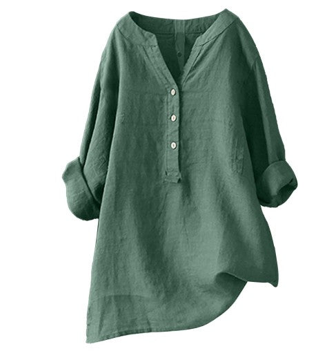 Heidi – Women's Casual Dress with V-Neck and Adjustable Sleeves