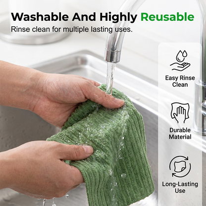 Microfiber Cleaning Sheets — Effortless Grease Erase