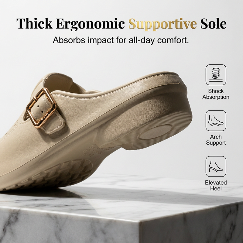 Sophia — Lightweight Breathable Slip-On Clogs with Support