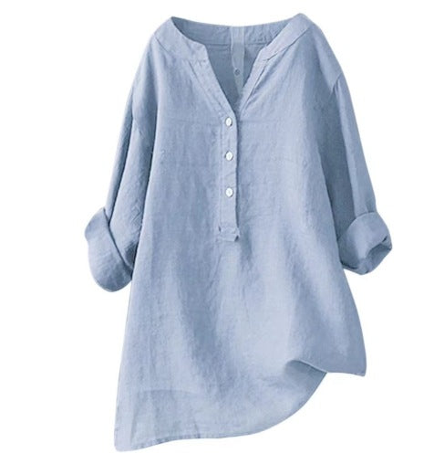 Heidi – Women's Casual Dress with V-Neck and Adjustable Sleeves