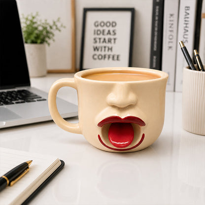 LipLark Ceramic Mug — Sip Bold, Feel Joy