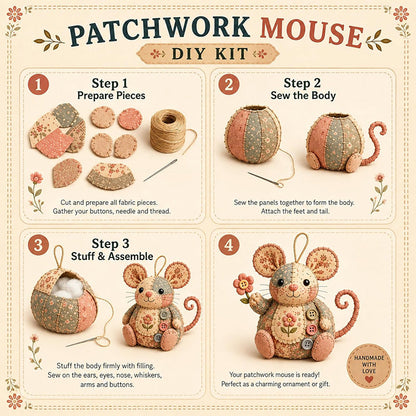 Enchanting Vintage Plush Mouse — Handcrafted Quiet Joy