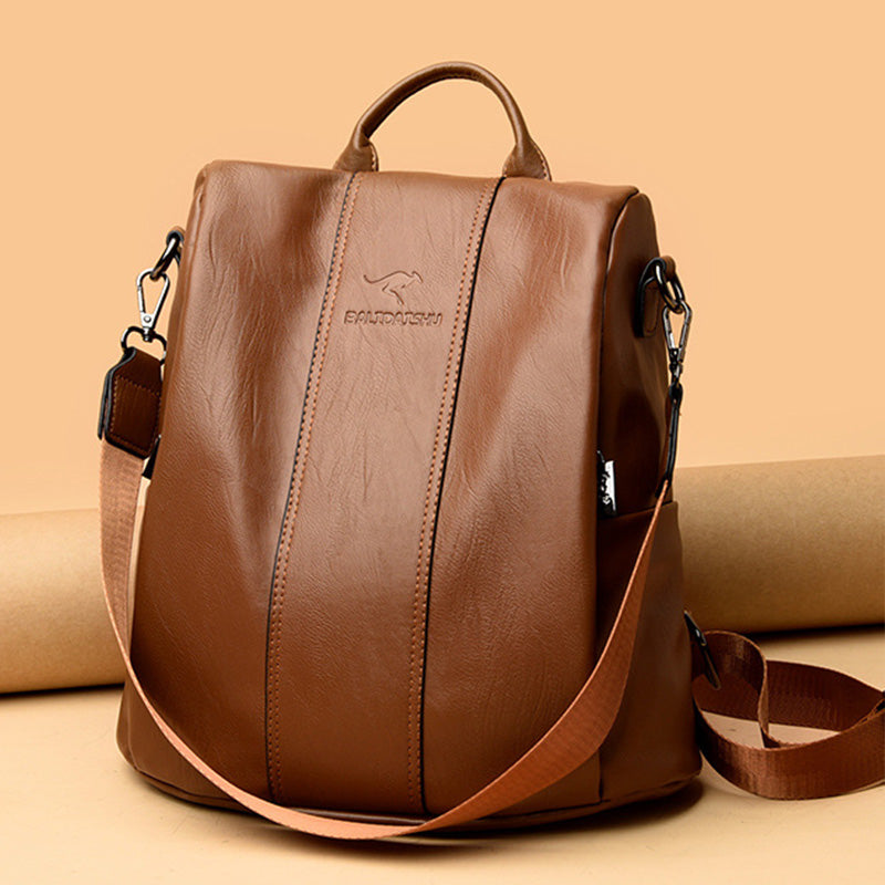 Hugo – Elegant PU Leather Backpack with Smart Compartments