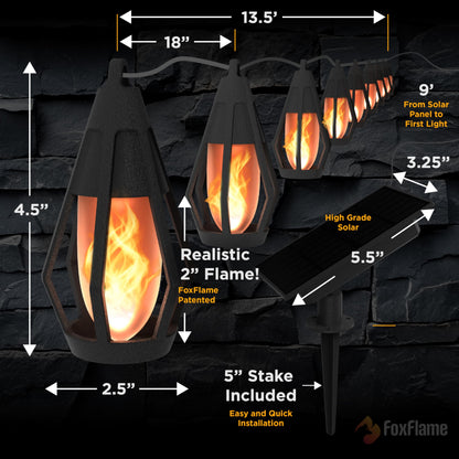 FlameGlow Solar Lamps — Ignite Cozy Outdoor Magic