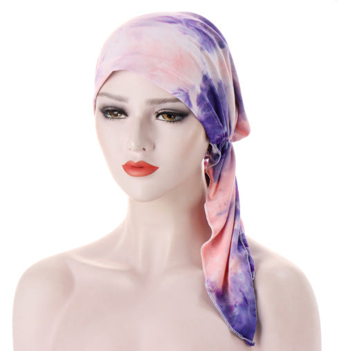 Ava — Floral Pre-Tied Headscarf with Soft Comfort