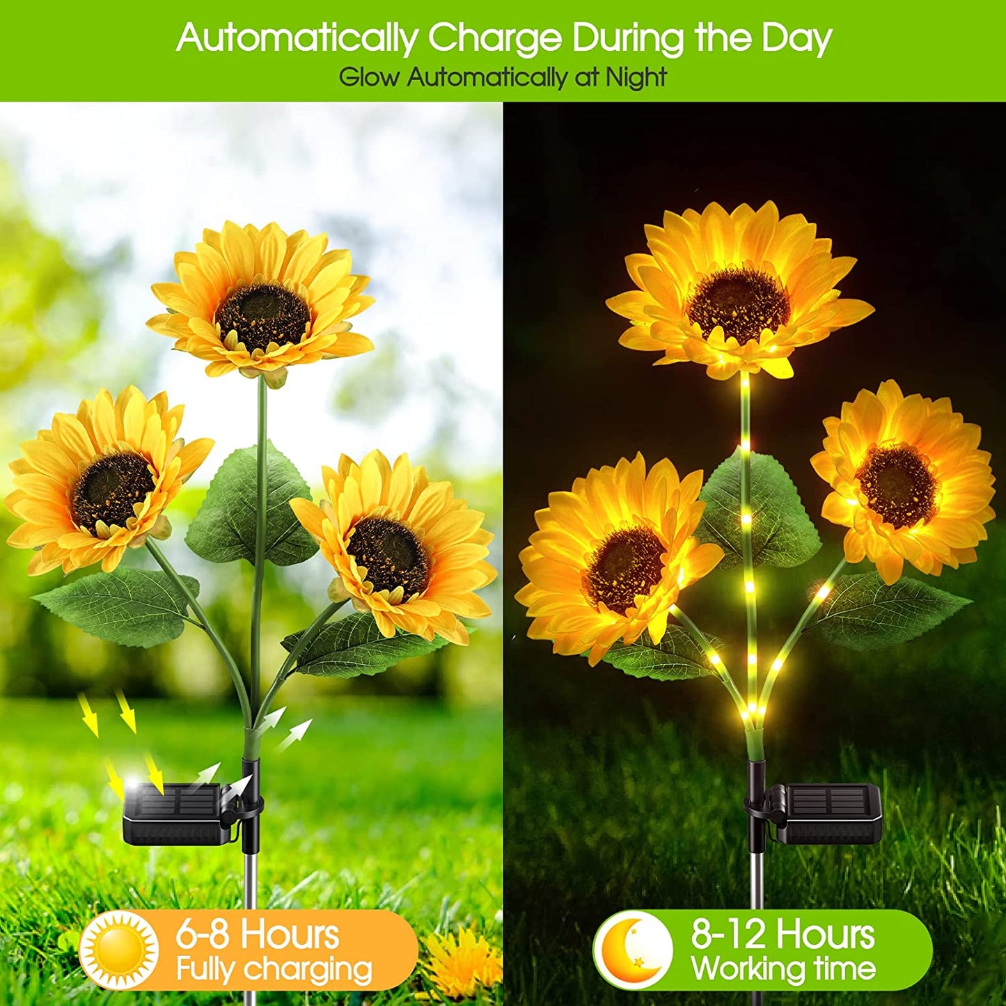 SunGlow — Solar Sunflower Lights | 50% OFF