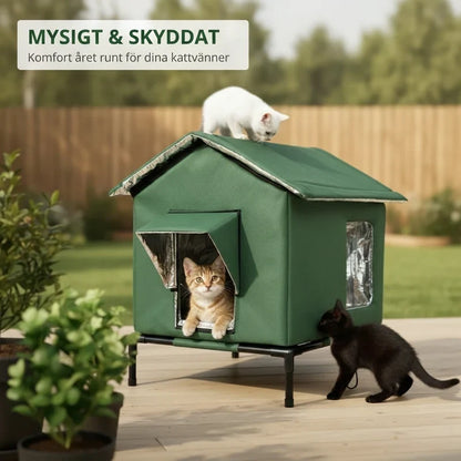SkyNest Outdoor Cat Haven — Warmth, Comfort, Protection