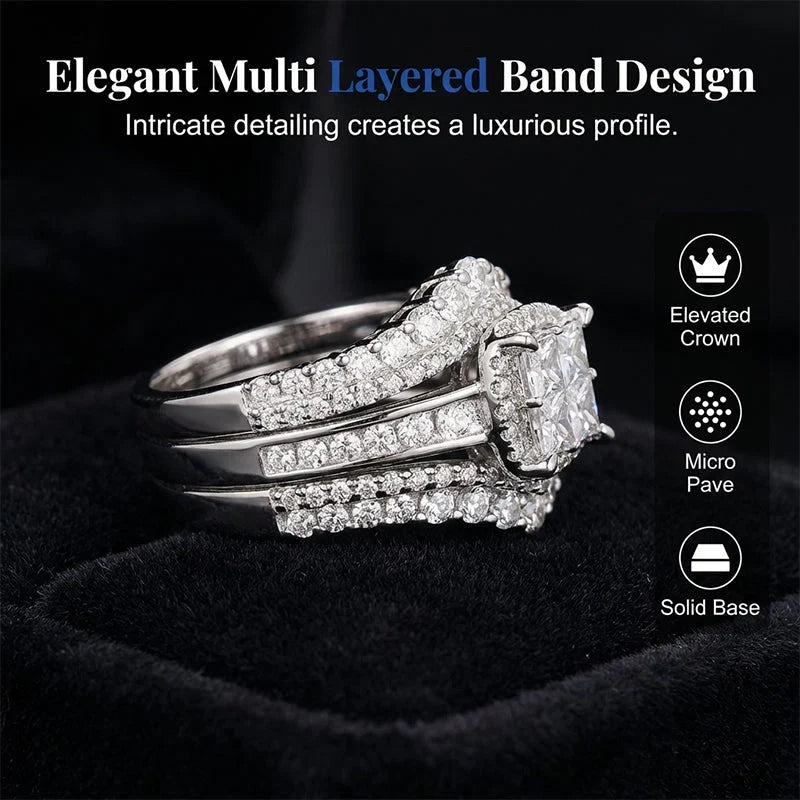 RadianceRing — Princess Cut Crown Ring | 50% OFF