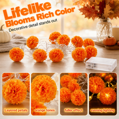 EmberBloom Marigold Lights — Cozy Glow, Instant Magic
