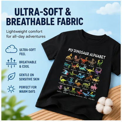 Dinosaur Alphabet Tee — Comfortable Learning Fun