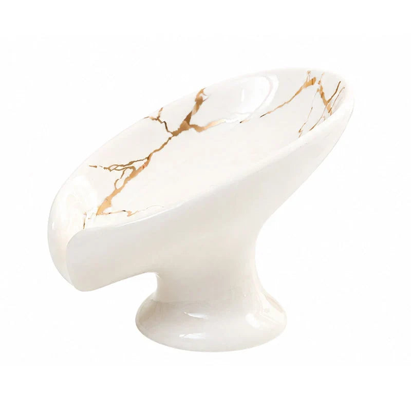 ZenLeaf — Ceramic Pedestal Soap Dish | 1+1 FREE
