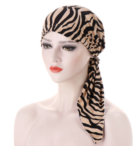 Ava — Floral Pre-Tied Headscarf with Soft Comfort