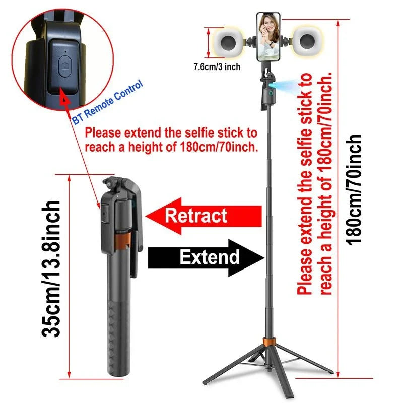 Spotlight Selfie Stick — Capture Perfect Radiance
