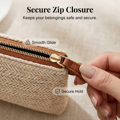Ava – Braided Shoulder Clutch with Metallic Shine